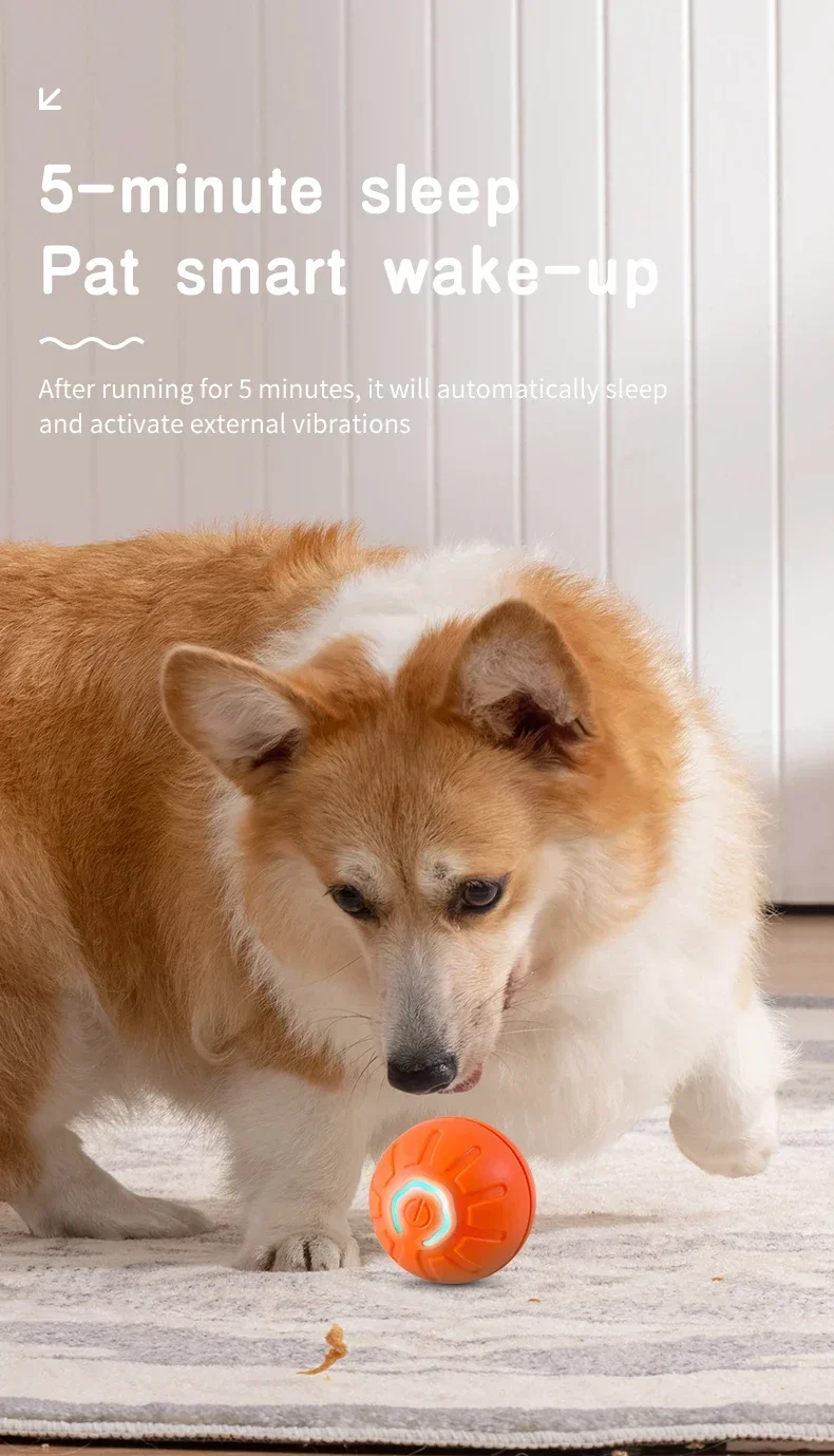 Bola de brinquedo inteligente para cachorro, brinquedo interativo eletrônico par - Imagem 11