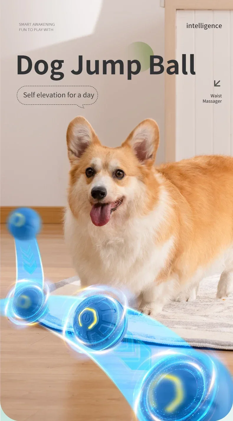 Bola de brinquedo inteligente para cachorro, brinquedo interativo eletrônico par - Imagem 7