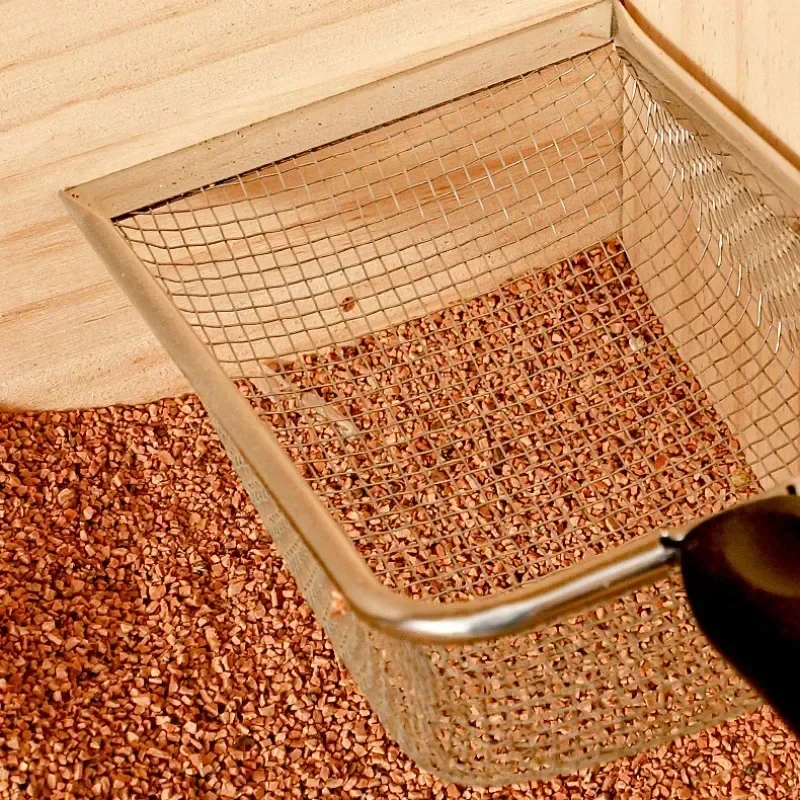 Pá de maca para gatos, aço inoxidável, substrato de areia para répteis, limpeza - Imagem 12