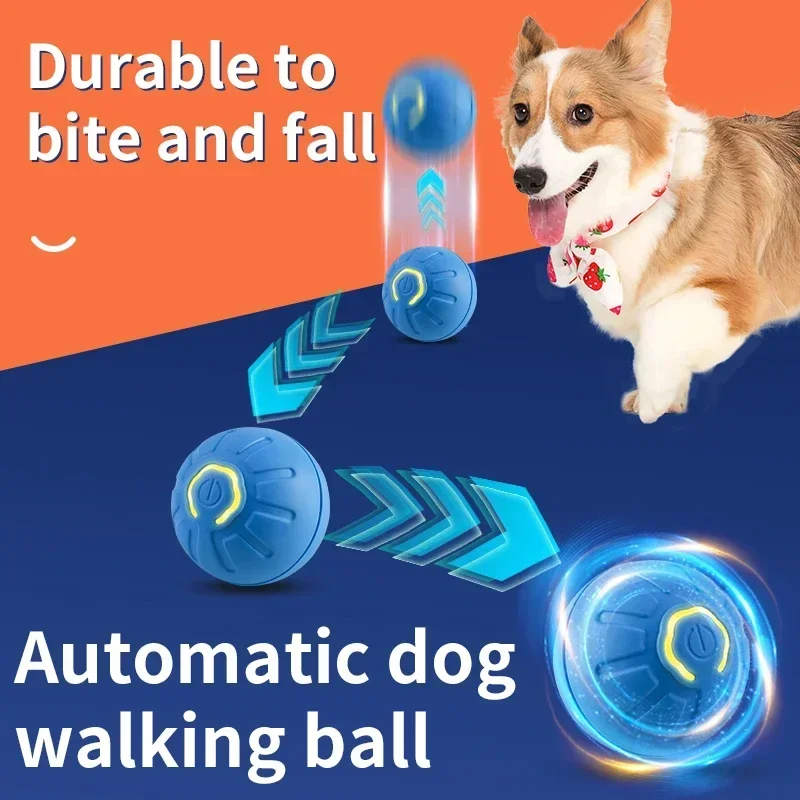 Bola de brinquedo inteligente para cachorro, brinquedo interativo eletrônico par - Imagem 3
