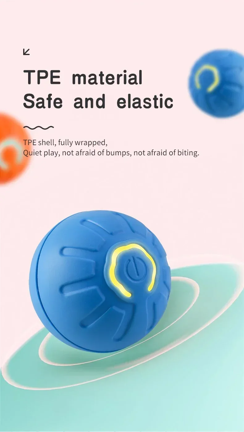 Bola de brinquedo inteligente para cachorro, brinquedo interativo eletrônico par - Imagem 14