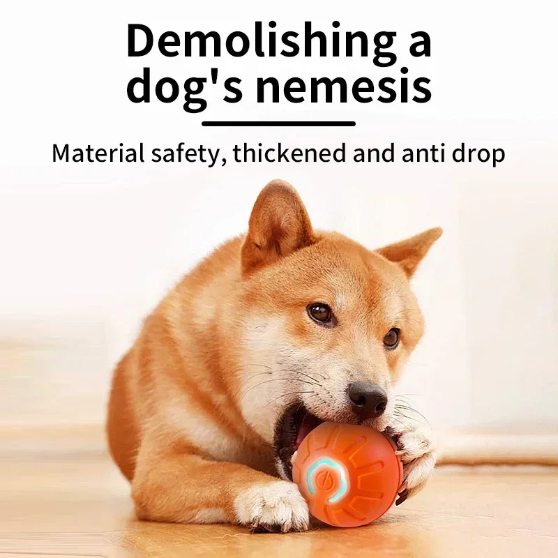 Bola de brinquedo inteligente para cachorro, brinquedo interativo eletrônico par - Imagem 4
