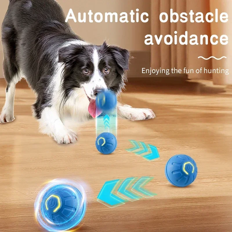 Bola de brinquedo inteligente para cachorro, brinquedo interativo eletrônico par - Imagem 5