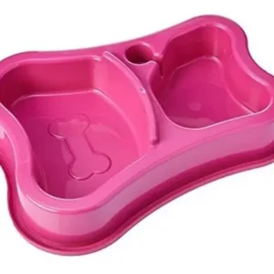 Comedouro Duplo Pote Ração Anti-formiga Para Cachorro E Gato