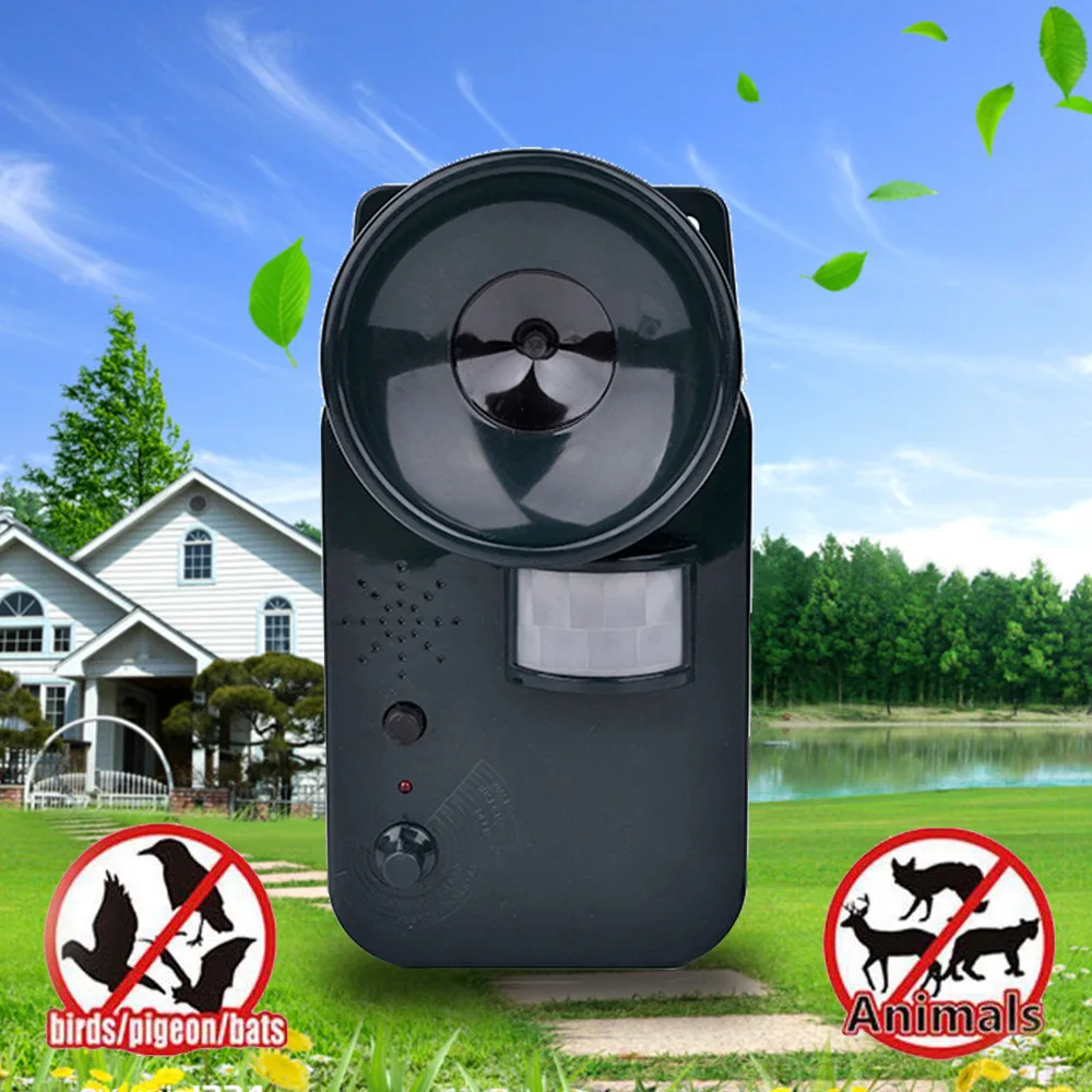 Repelente de animais à prova d'água com sensor de movimento, som, repelente de p - Imagem 7