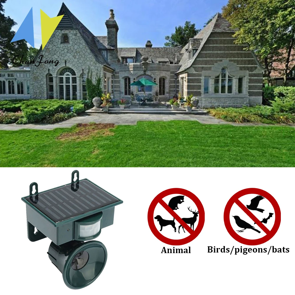 Repelente de animais à prova d'água com sensor de movimento, som, repelente de p - Imagem 13