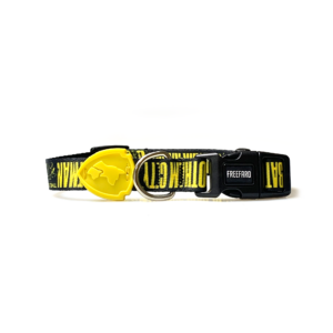 Coleira Para Cachorro Batman Forever Preto e Amarelo Freefaro - G