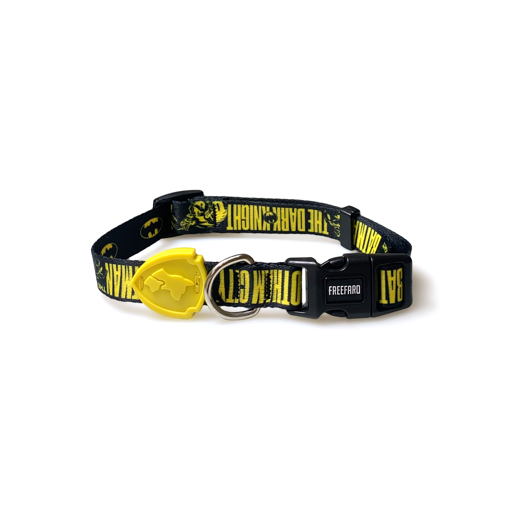 Coleira Para Cachorro Batman Forever Preto e Amarelo Freefaro - G - Imagem 2